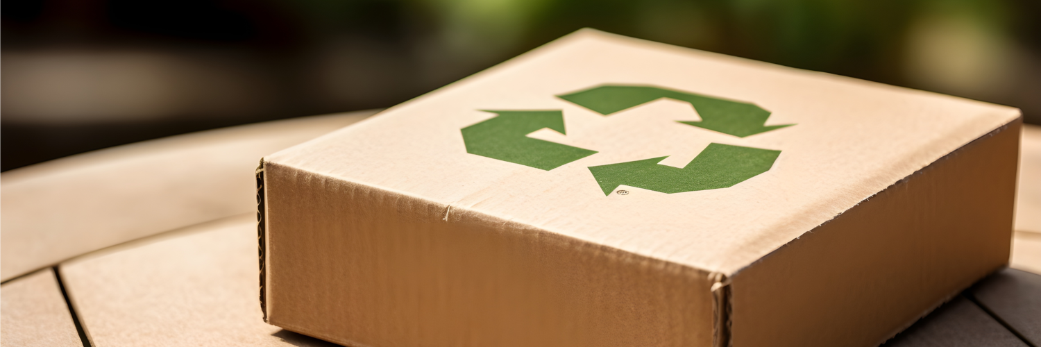 Nachhaltig verpackter Karton